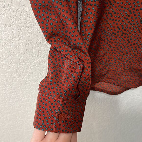 MAISON SCOTCH La Femme Selon Marie Blouse Long Sleeve Button Up Heart, Size 1(4) - Picture 7 of 10